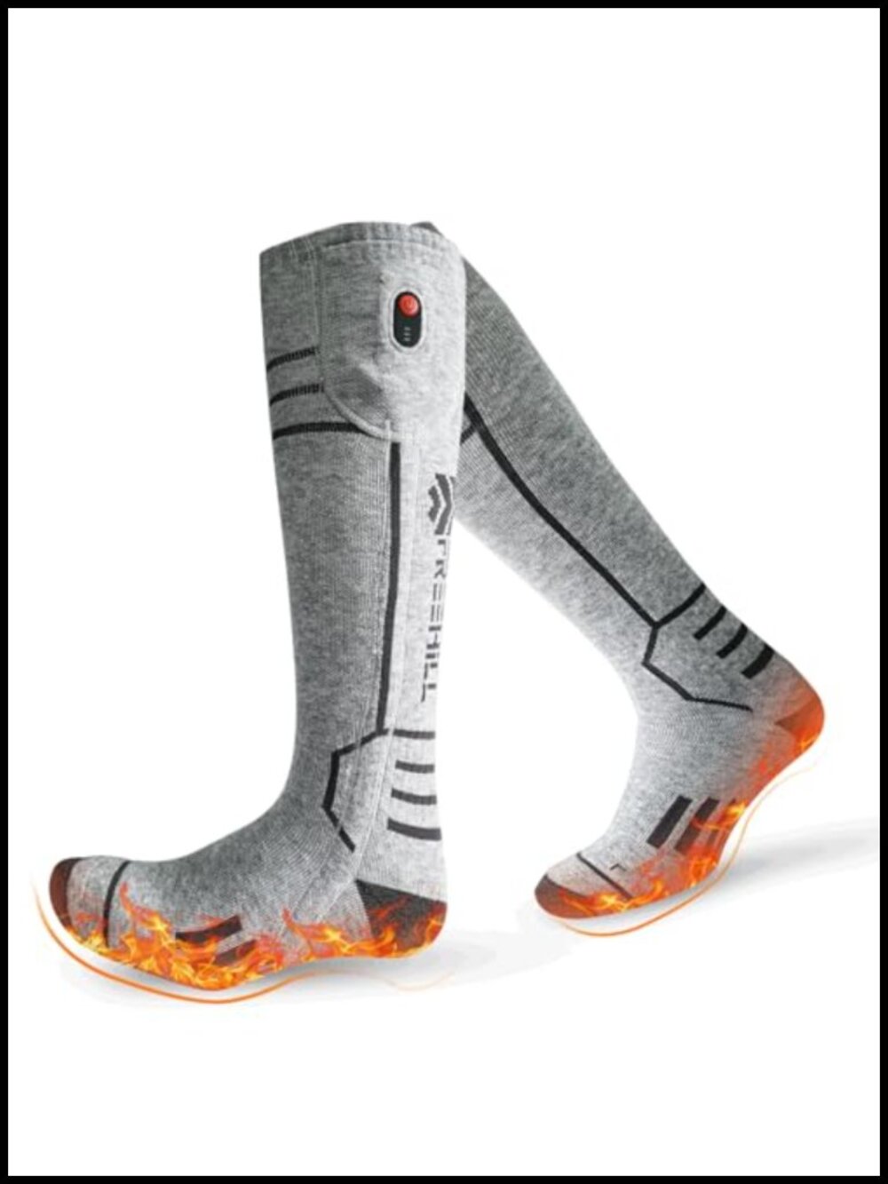 Merino Wool Heated Socks for Men Women Full Sole Toe Heat